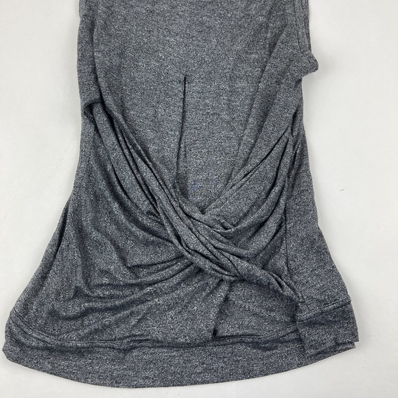 Tank Top Womens Gray Sleeveless Cross Back - Picture 9 of 9
